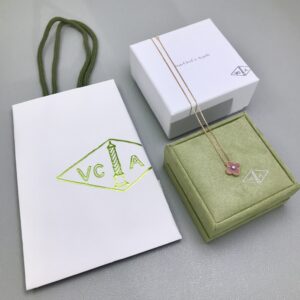 Diamond four leaf clover necklace