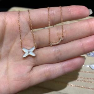 Tiffany white mother-of-pearl X necklace