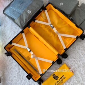 20 inch Goyard vintage style luggage with accessory set