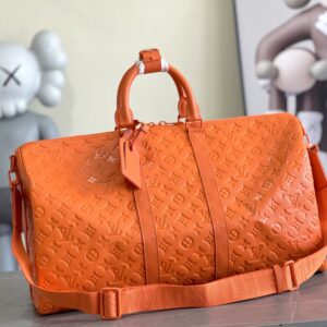 Keepall Bandoulière 50 travel bag with Monogram Shadow leather