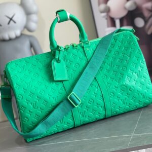 Keepall Bandoulière 50 travel bag with Monogram Shadow leather
