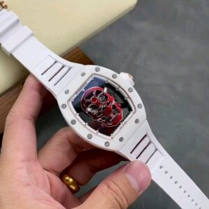 White ceramic tourbillon watch