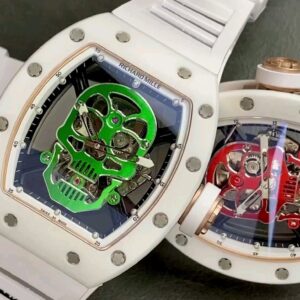 White ceramic tourbillon watch