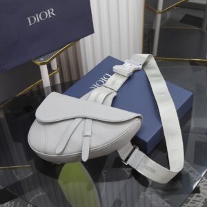 Dior Men's Saddle Crossbody Bag Grey