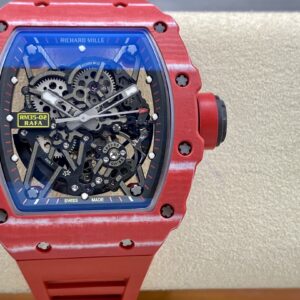Red carbon fiber tourbillon watch