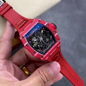 Red carbon fiber tourbillon watch