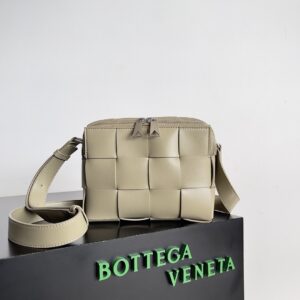 Gray brown designer shoulder bag