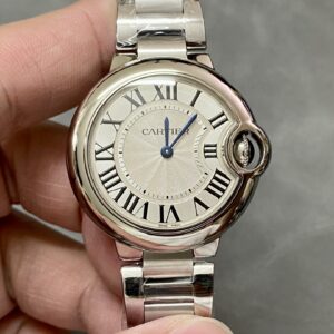 3K Cartier Blue Ballon 33mm Quartz Watch
