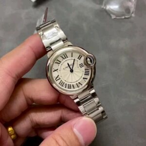 3K Cartier Blue Ballon 33mm Quartz Watch