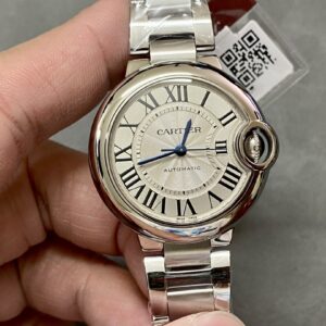 3K Cartier Blue Ballon 33mm Mechanical Watch