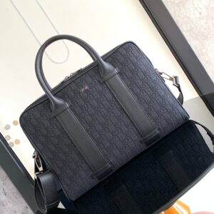 Mens Briefcase with Metal Emblem