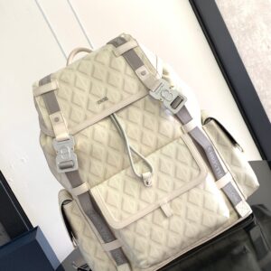 Dior Hit the Road shoulder backpack with natural CD Diamond