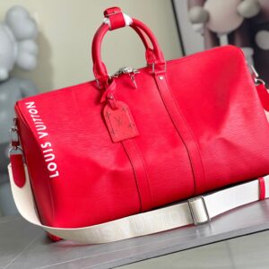Keepall Bandoulière 50 travel bag with Monogram Shadow leather