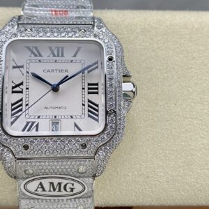 AMG ONE Factory Cartier Santos de Cartier Full Diamond Watch