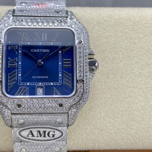 AMG ONE Factory Cartier Santos de Cartier Full Diamond Watch