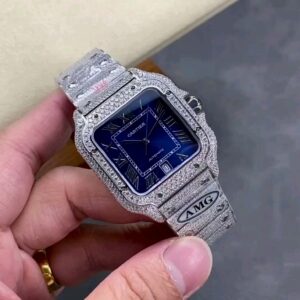 AMG ONE Factory Cartier Santos de Cartier Full Diamond Watch