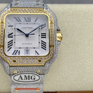 AMG ONE Factory Cartier Santos de Cartier Full Diamond Watch