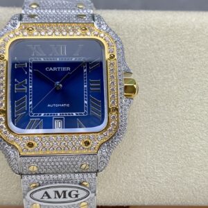 AMG ONE Factory Cartier Santos de Cartier Full Diamond Watch