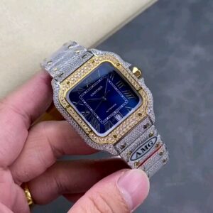 AMG ONE Factory Cartier Santos de Cartier Full Diamond Watch