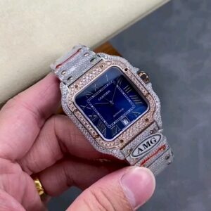 AMG ONE Factory Cartier Santos de Cartier Full Diamond Watch