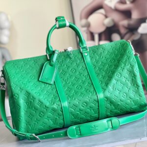 Keepall Bandoulière 50 travel bag with Monogram Shadow leather