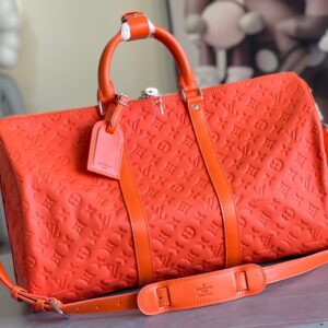 Keepall Bandoulière 50 travel bag with Monogram Shadow leather