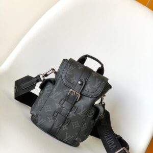 Nano Christopher mini backpack with leather pattern
