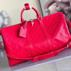 Keepall Bandoulière 50 travel bag with Monogram Shadow leather