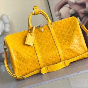 Keepall Bandoulière 50 travel bag with Monogram Shadow leather