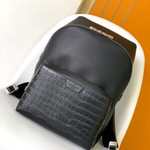 Discovery Small Backpack Crocodile Print Black