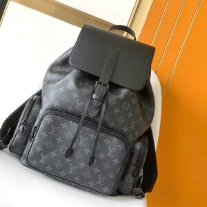 Trio shoulder bag with Monogram canvas leather cover