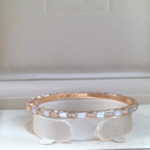 Bvlgari white shell cuff bracelet