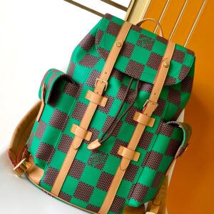 Christopher small shoulder bag with Monogram canvas graffiti design