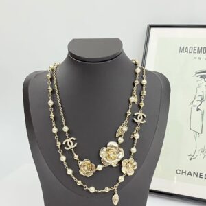 Chanel camellia flower necklace