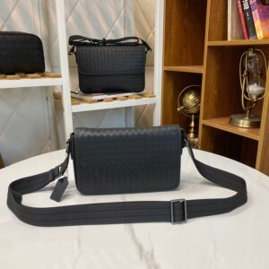 Handcrafted messenger bag with soft imported waxed calf leather trim