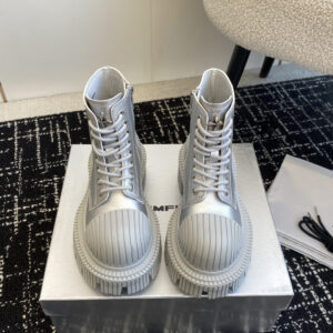 25ss four-season knee-high boots with silver finish and premium construction
