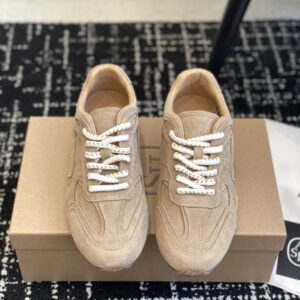 All leather ash trainer
