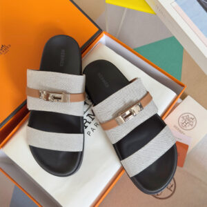 Hermes Jackson series sandal with Kelly strap
