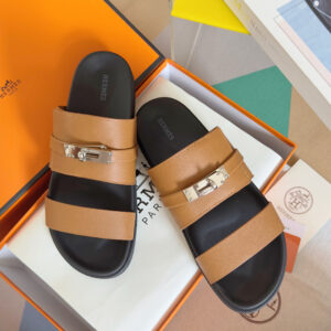 Hermes Jackson series sandal with Kelly strap