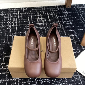 25ss ballet flats with kitten heel, premium leather construction and subtle design