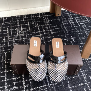 Alaia网面 flat sandals