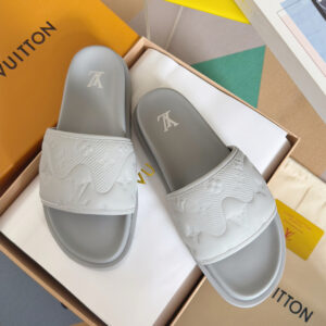 Louis Vuitton Damier flag relief print slip-on