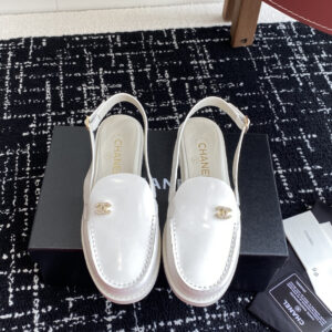 Half slip-on luxury loafers with logo detail