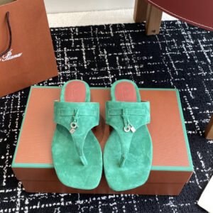 Loro Pian* leather loafers