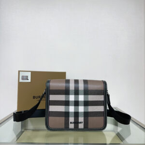 Tote Bag Chestnut check leather