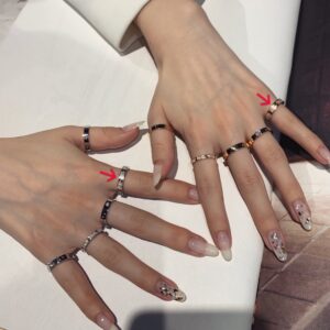 Cartier Full Star Narrow Three-row Diamond Ring