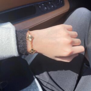 Double-sided CNC engraved five-fold bracelet