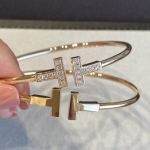 Tiffany double T bracelet full diamond bracelet