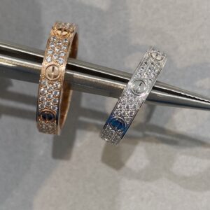 Cartier LOVE Full Star Narrow Three-row Diamond Ring