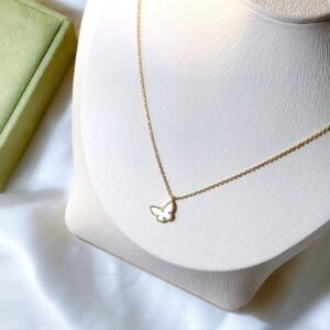 VCA white shell mini butterfly bracelet